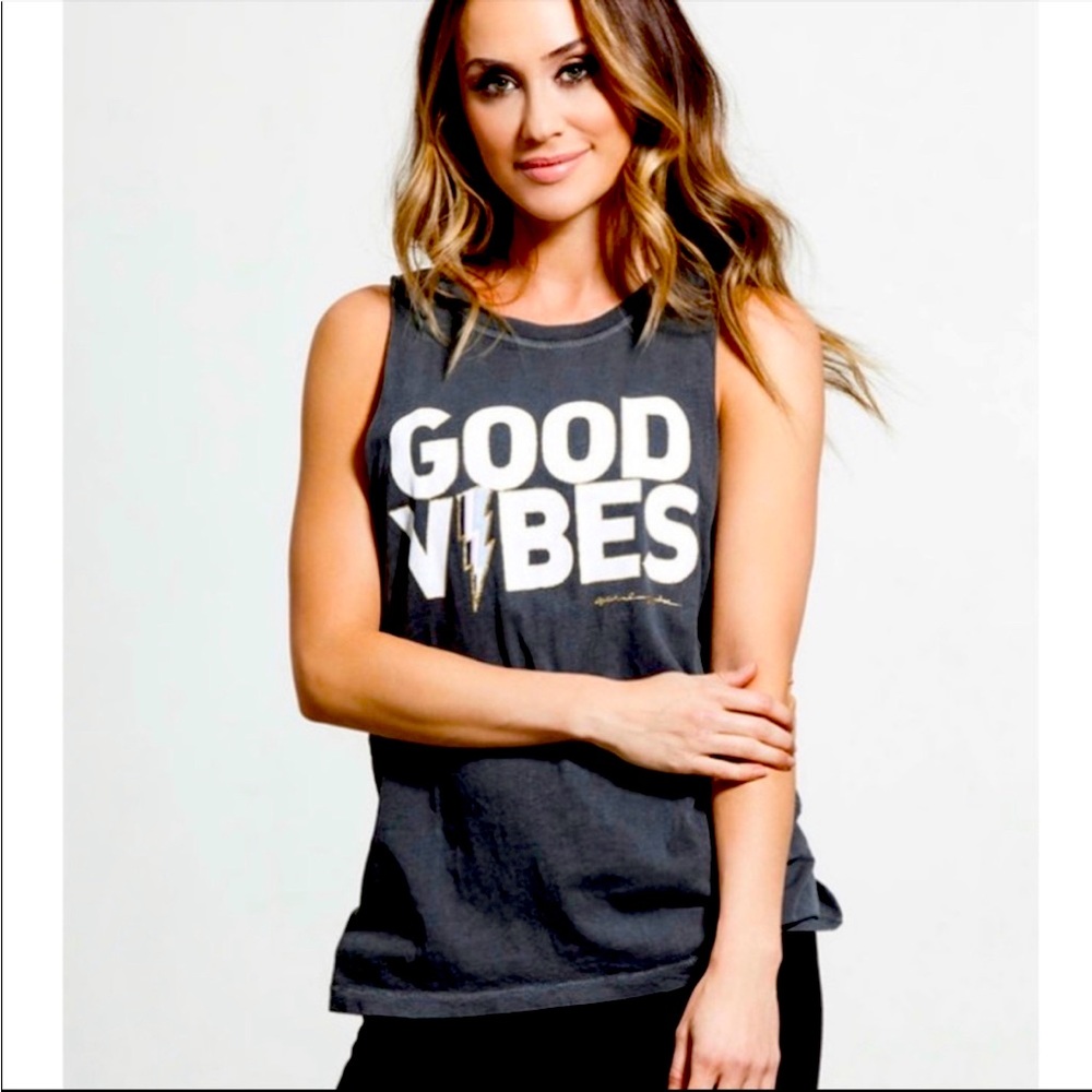 Spiritual Gangster ⚡️ Good Vibes Grey Tank Small